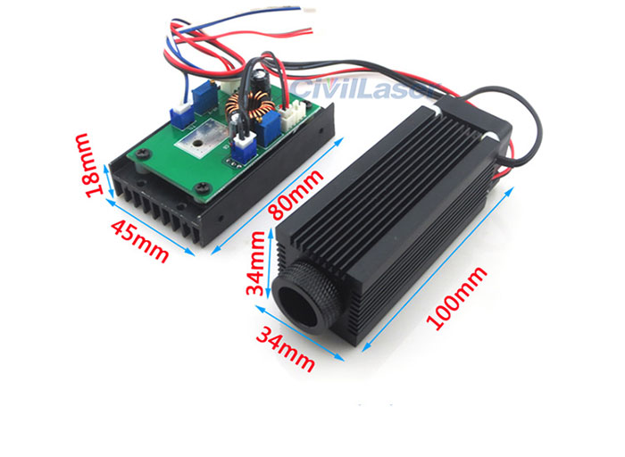 1064nmm 1w 2w 3w Powerful Invisible Módulo de diodo láser With Cooling Fan